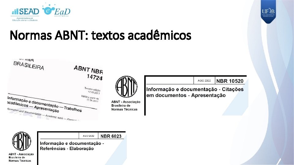 Normas ABNT: textos acadêmicos 