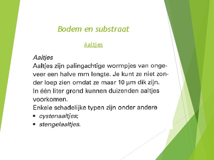 Bodem en substraat Aaltjes 