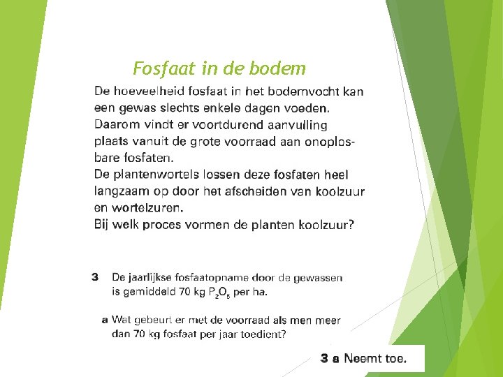 Fosfaat in de bodem 