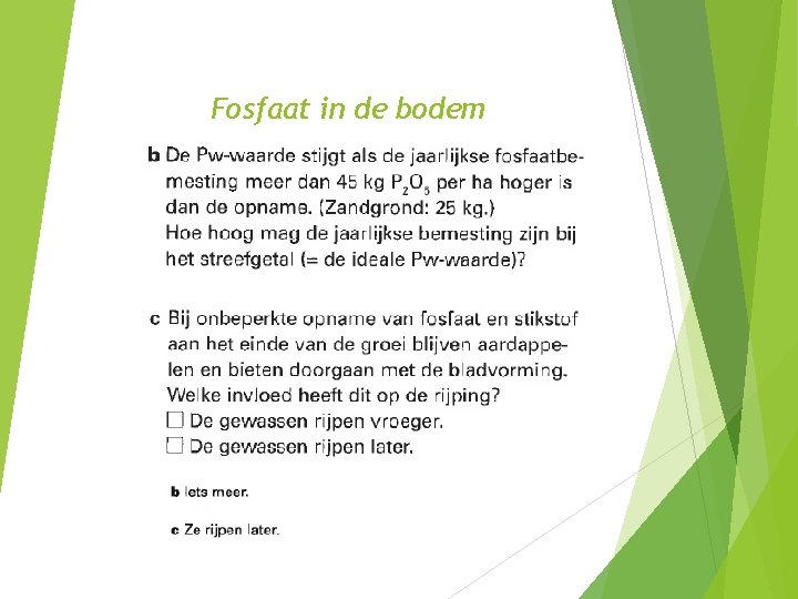 Fosfaat in de bodem 