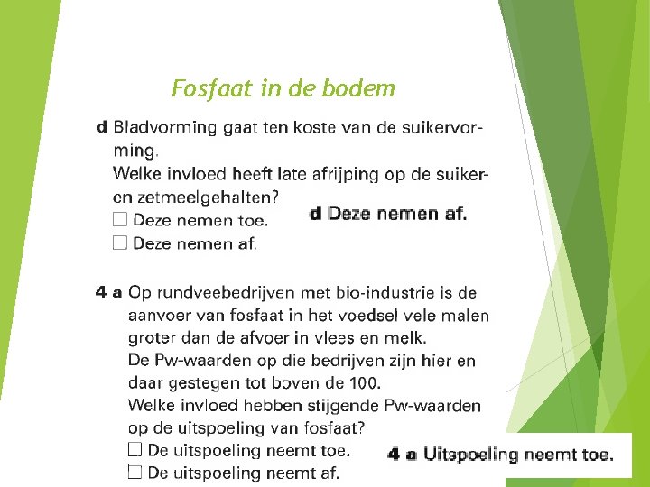 Fosfaat in de bodem 