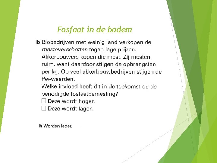 Fosfaat in de bodem 