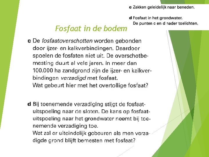 Fosfaat in de bodem 