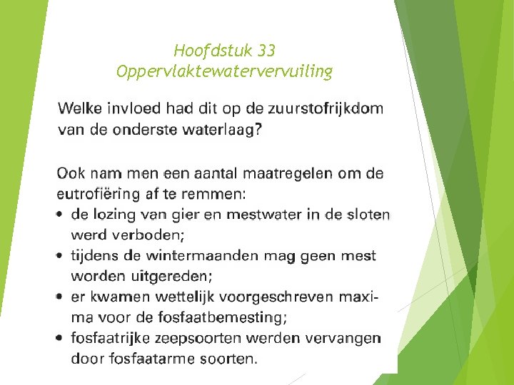 Hoofdstuk 33 Oppervlaktewatervervuiling 