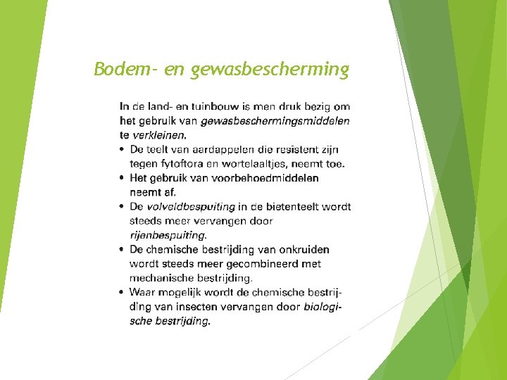 Bodem- en gewasbescherming 