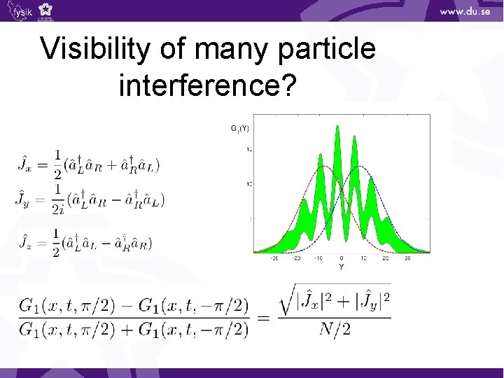 Visibility of many particle interference? 