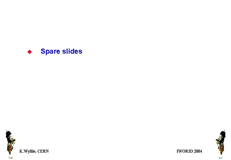 u Spare slides K. Wyllie, CERN IWORID 2004 