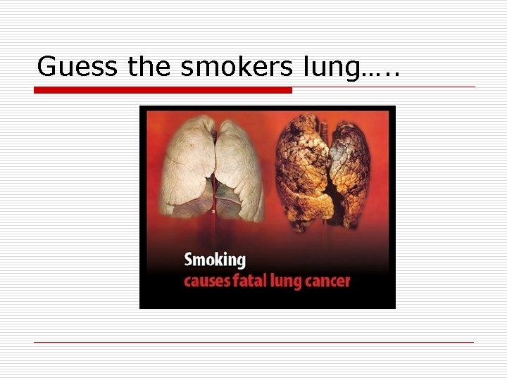 Guess the smokers lung…. . 