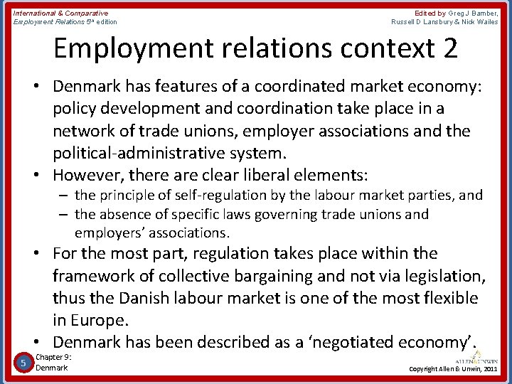 International & Comparative Employment Relations 5 th edition Edited by Greg J Bamber, Russell