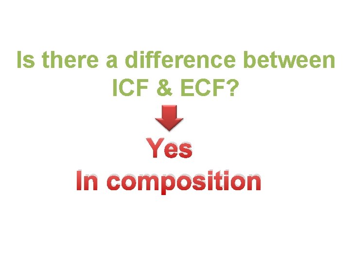 Is there a difference between ICF & ECF? Yes In composition 