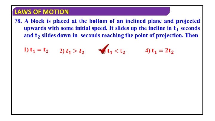 LAWS OF MOTION 