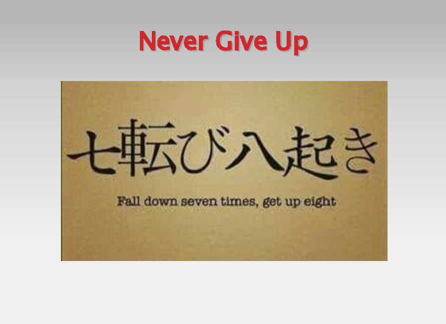 Never Give Up 