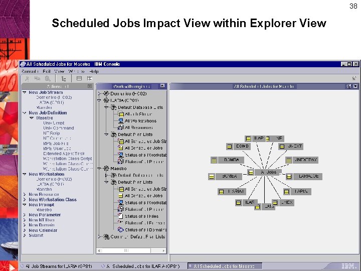 38 Scheduled Jobs Impact View within Explorer View 38 Scheduled Jobs Impact View within Explorer View