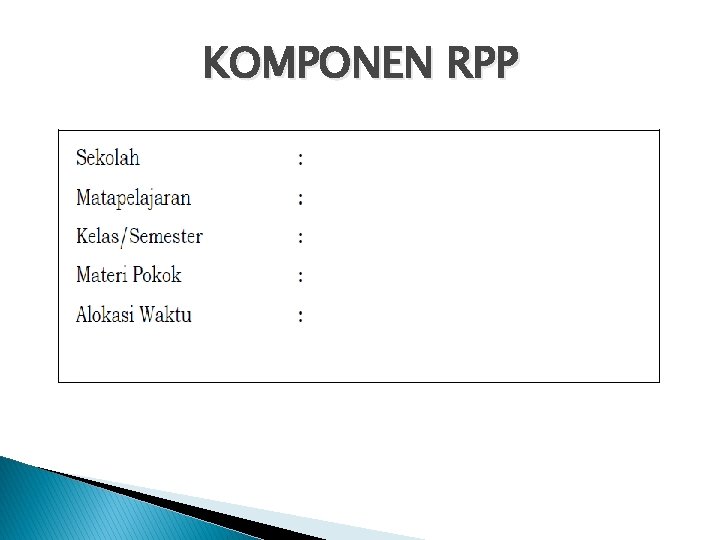 KOMPONEN RPP 