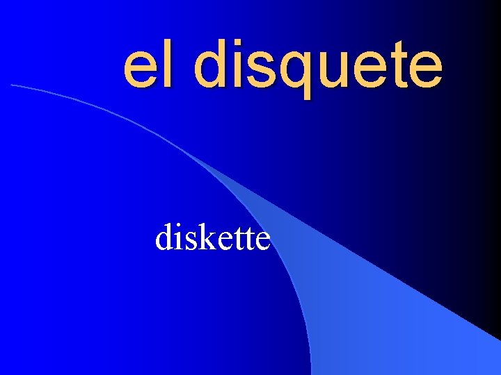 el disquete diskette 