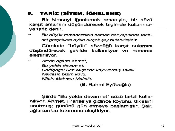 www. turkceciler. com 41 