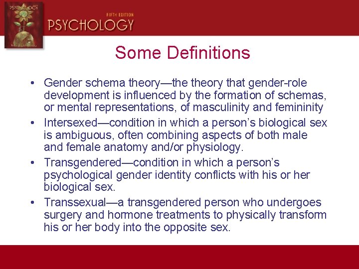 Gender Roles Chapter 16 Some Definitions Sexthe biological