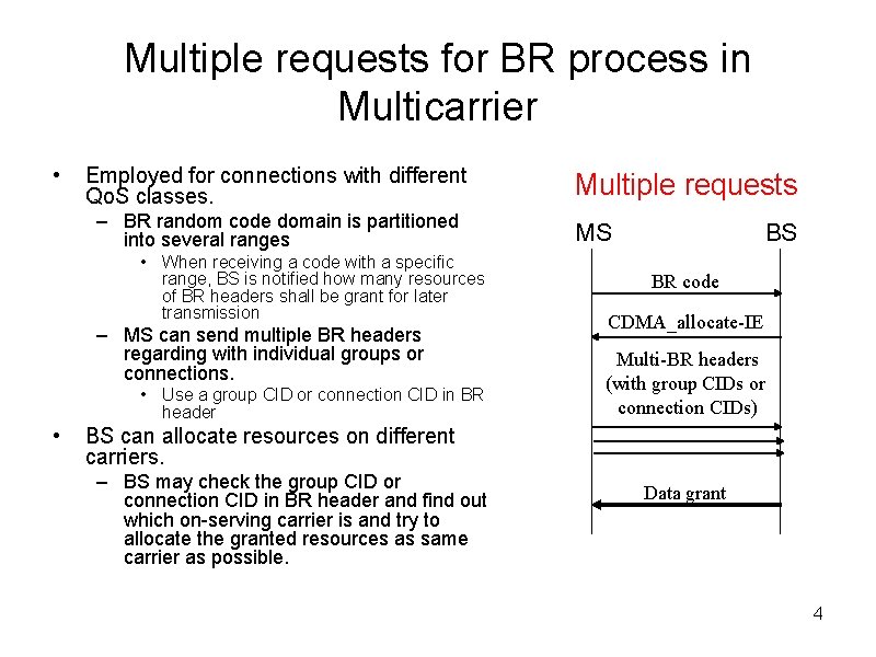 Proposal for Multicarrier Bandwidth Request Control Mechanism IEEE