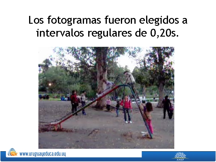 Los fotogramas fueron elegidos a intervalos regulares de 0, 20 s. 