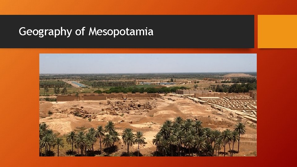 Geography of Mesopotamia 