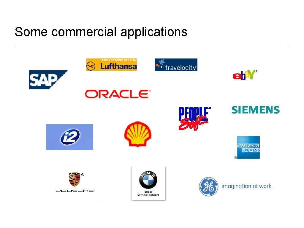Some commercial applications 