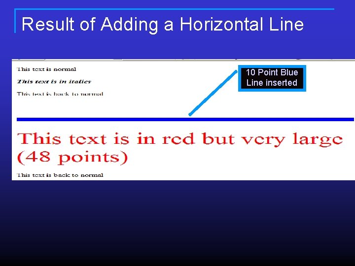 Result of Adding a Horizontal Line 10 Point Blue Line inserted Result of Adding a Horizontal Line 10 Point Blue Line inserted