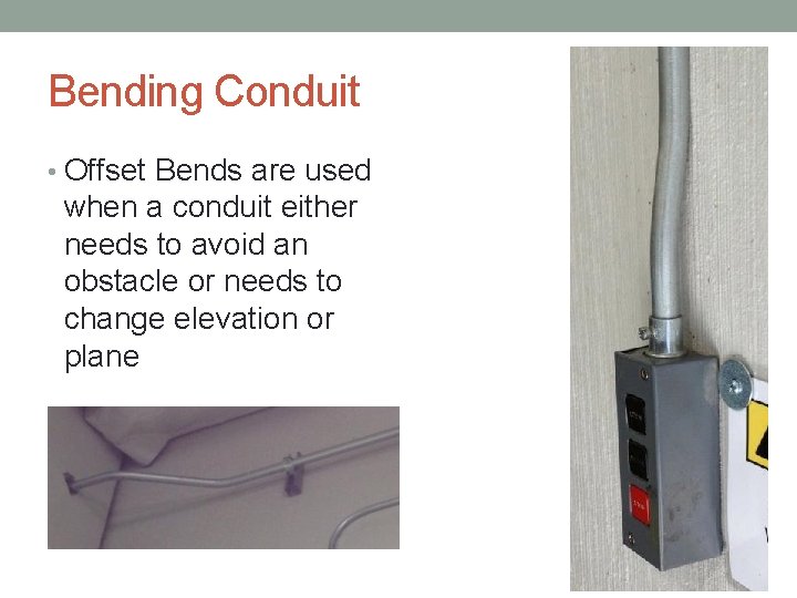 BENDING ELECTRICAL CONDUIT USING TRIGONOMETRY Bending Conduit Offset