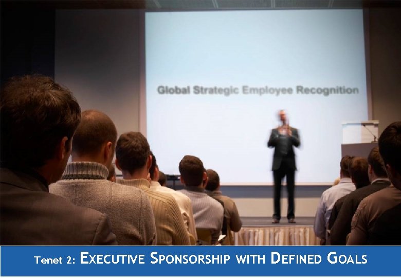 Tenet 2: EXECUTIVE SPONSORSHIP WITH DEFINED GOALS 