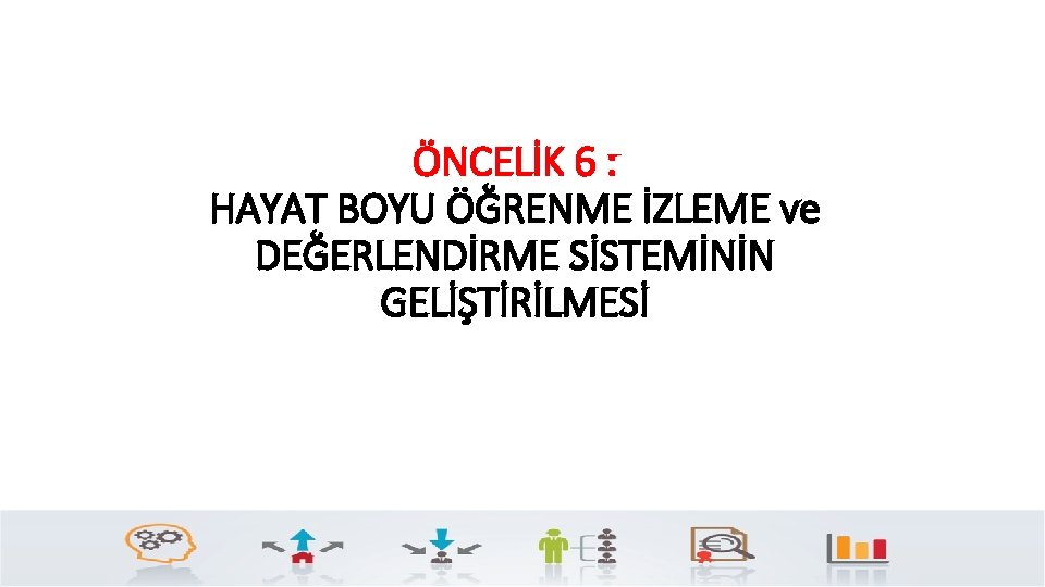 ÖNCELİK 6 : HAYAT BOYU ÖĞRENME İZLEME ve DEĞERLENDİRME SİSTEMİNİN GELİŞTİRİLMESİ 