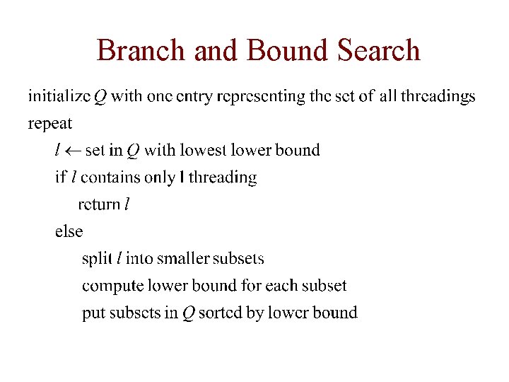 Branch and Bound Search 