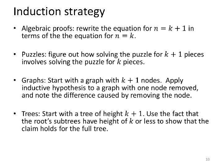Induction strategy • 10 Induction strategy • 10