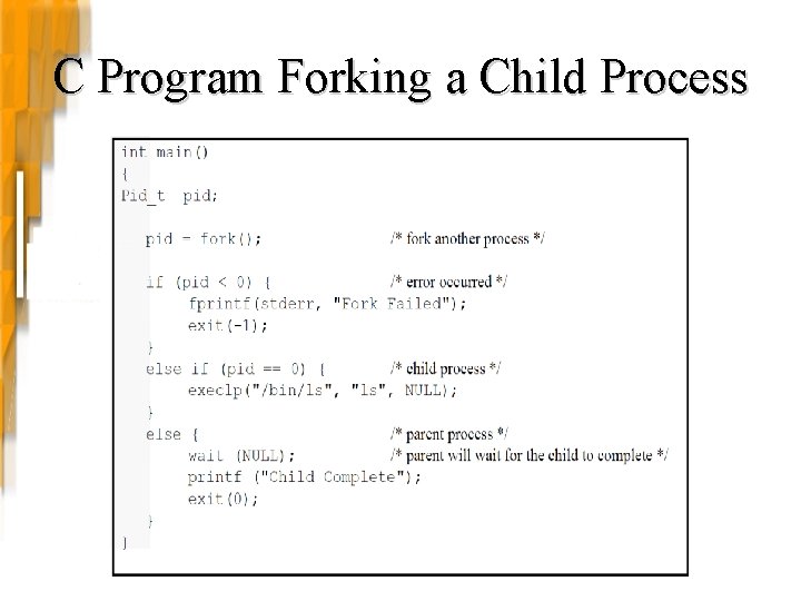 C Program Forking a Child Process 