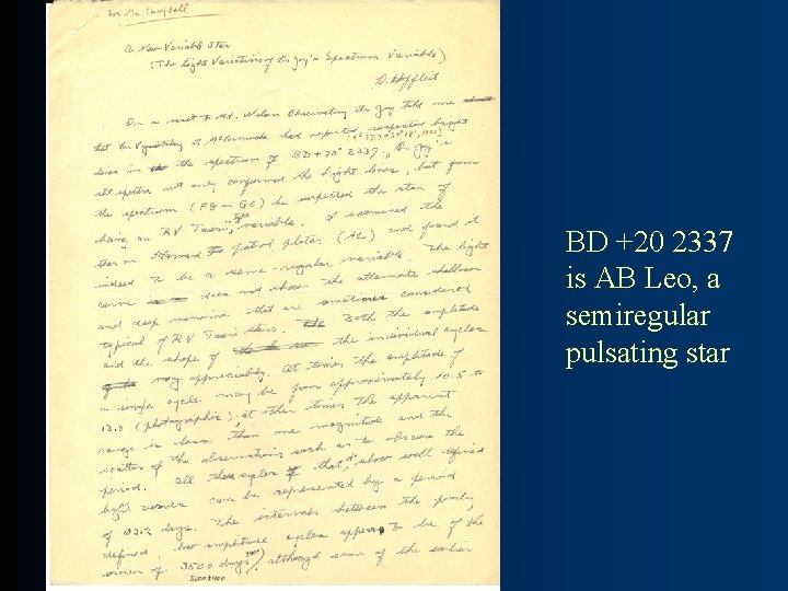 BD +20 2337 is AB Leo, a semiregular pulsating star 