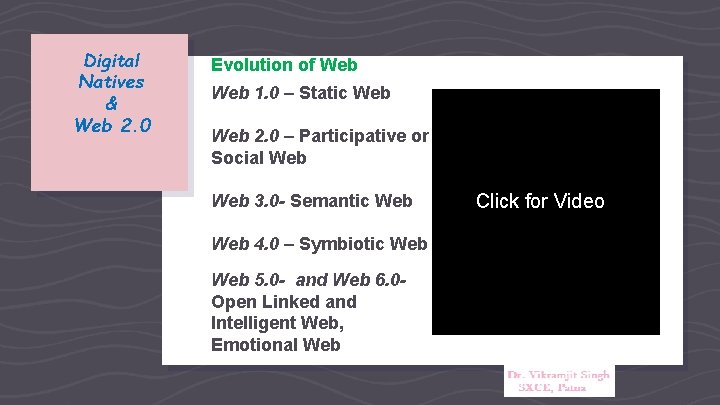 Digital Natives & Web 2. 0 Evolution of Web 1. 0 – Static Web