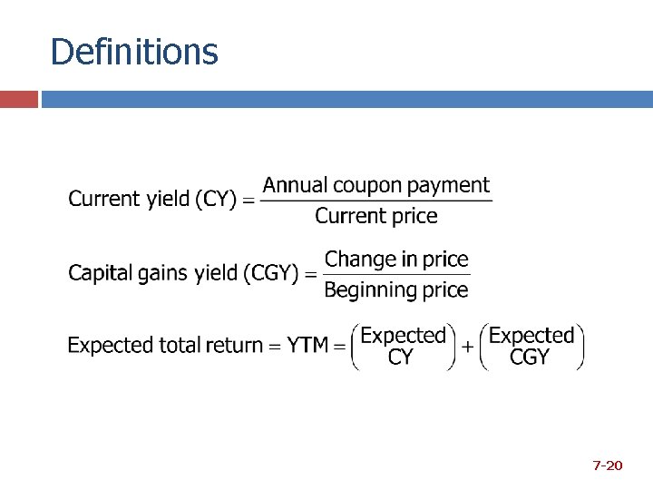 Definitions 7 -20 