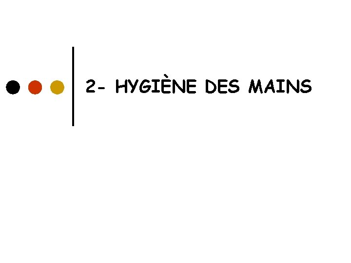 2 - HYGIÈNE DES MAINS 