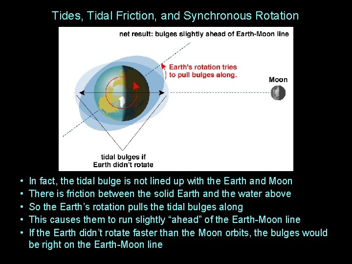 Tides, Tidal Friction, and Synchronous Rotation • • • In fact, the tidal bulge Tides, Tidal Friction, and Synchronous Rotation • • • In fact, the tidal bulge