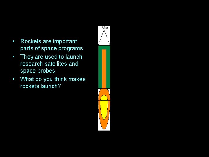  • Rockets are important parts of space programs • They are used to
