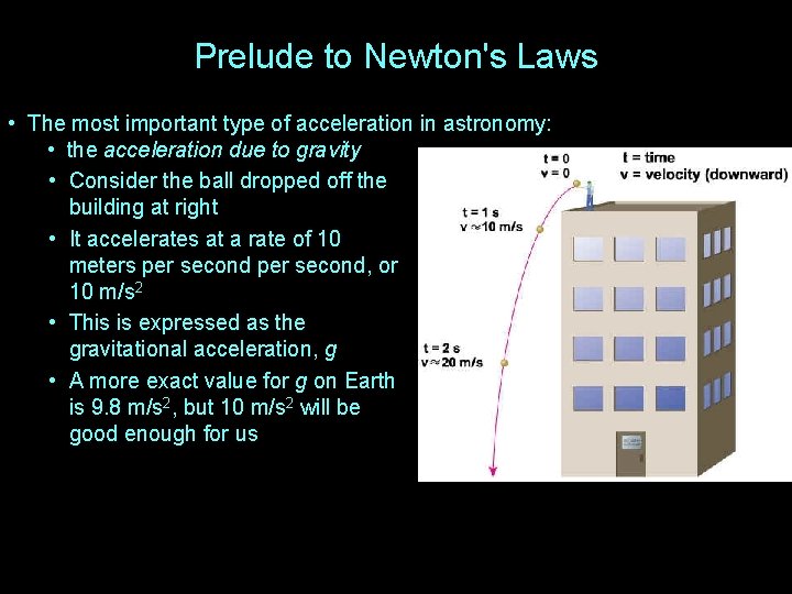 Prelude to Newton's Laws • The most important type of acceleration in astronomy: •