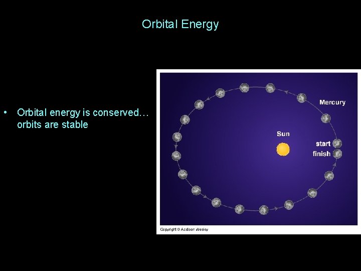 Orbital Energy • Orbital energy is conserved… orbits are stable 