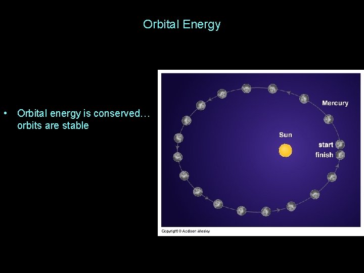 Orbital Energy • Orbital energy is conserved… orbits are stable Orbital Energy • Orbital energy is conserved… orbits are stable