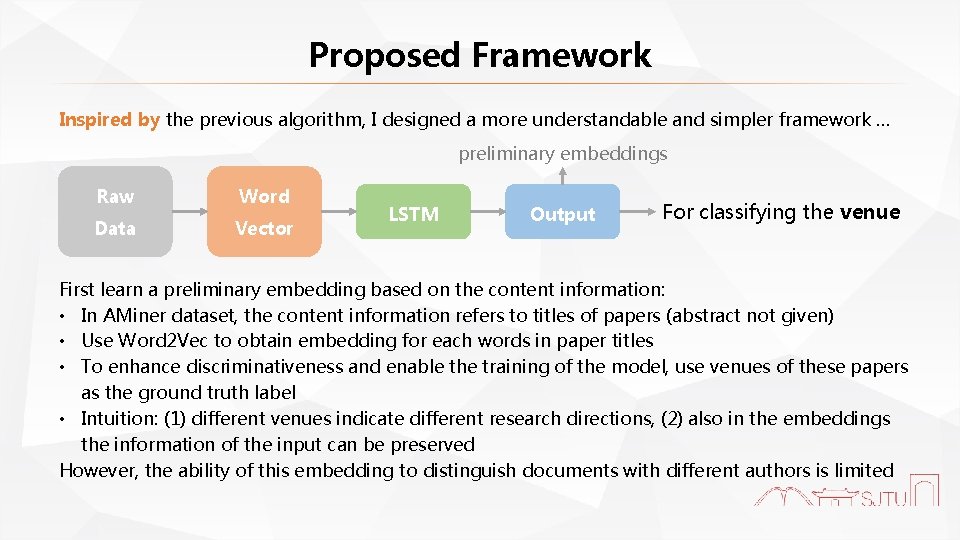 Proposed Framework Inspired by the previous algorithm, I designed a more understandable and simpler