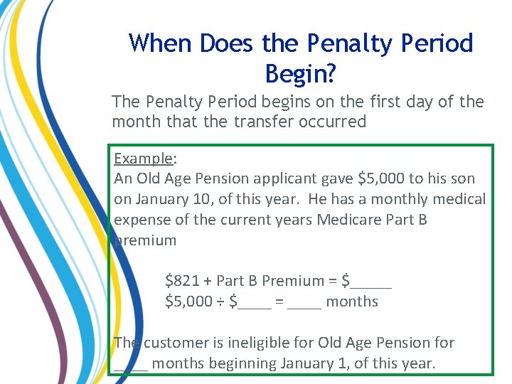 When Does the Penalty Period Begin? The Penalty Period begins on the first day