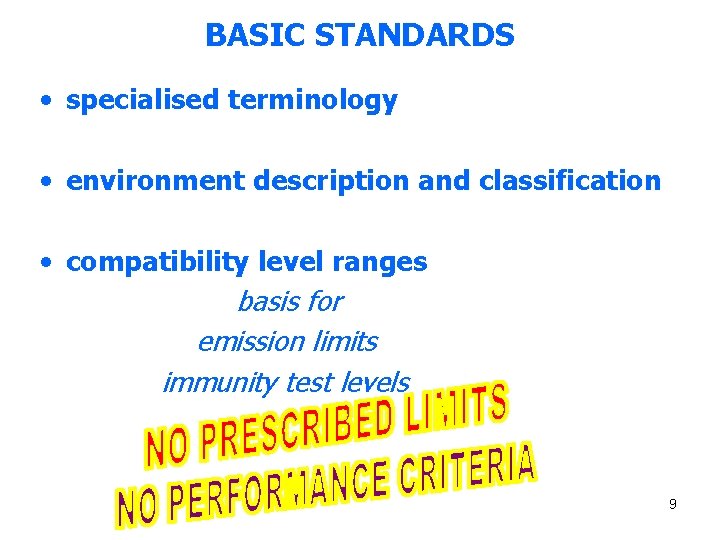 BASIC STANDARDS • specialised terminology • environment description and classification • compatibility level ranges