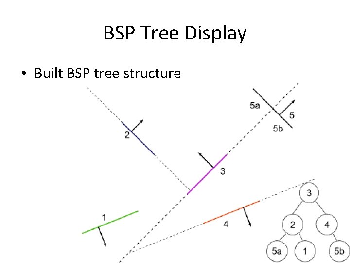BSP Tree Display • Built BSP tree structure 