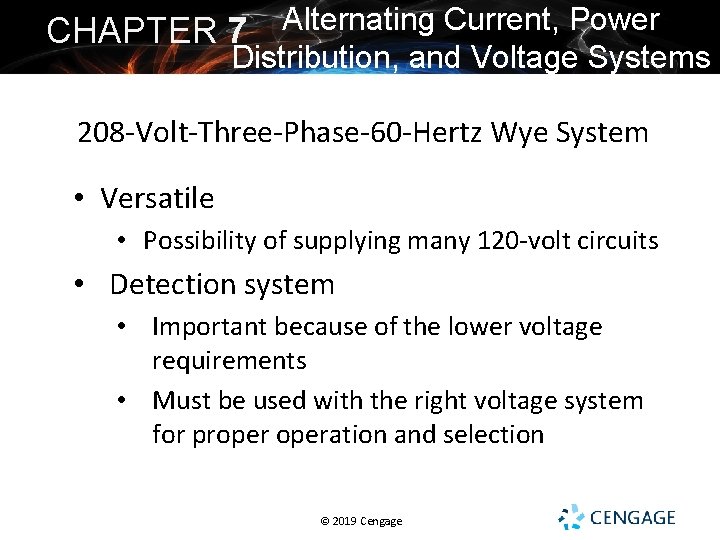 CHAPTER 7 Alternating Current, Power Distribution, and Voltage Systems 208 -Volt-Three-Phase-60 -Hertz Wye System