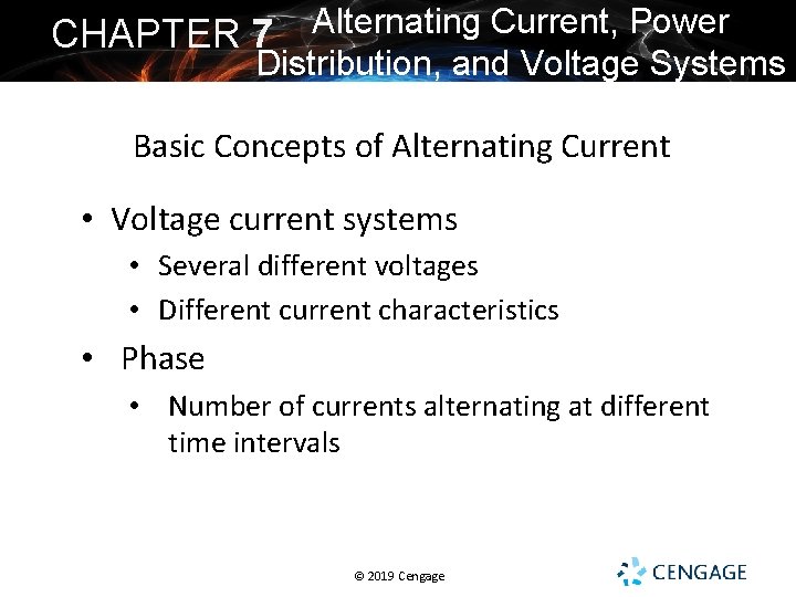 CHAPTER 7 Alternating Current, Power Distribution, and Voltage Systems Basic Concepts of Alternating Current