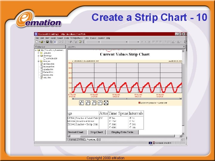 Create a Strip Chart - 10 Copyright 2000 e. Mation 