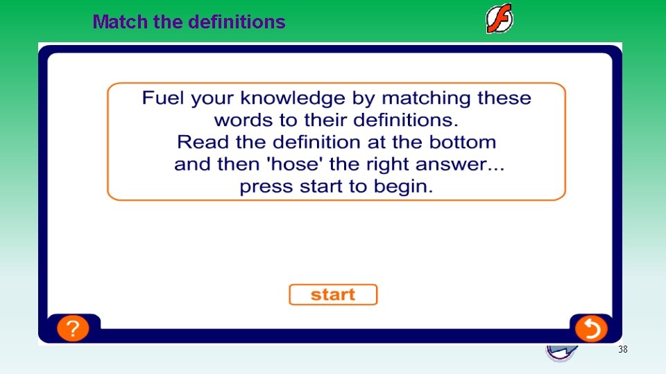 Match the definitions 38 