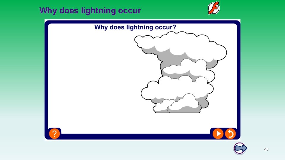 Why does lightning occur 40 